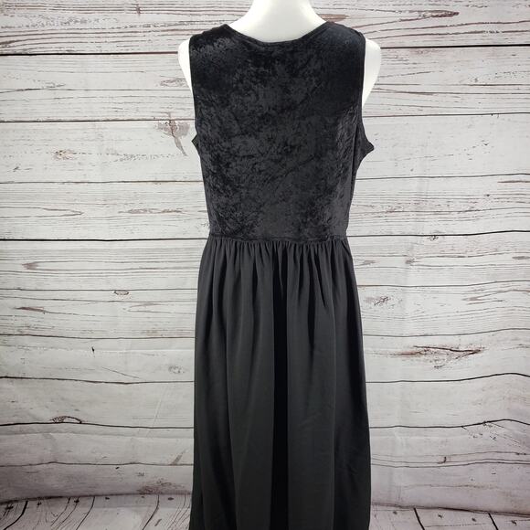 Dana Scott Vintage Black Velvet Dress Jacket Set Size 13/14 - Picture 12 of 12